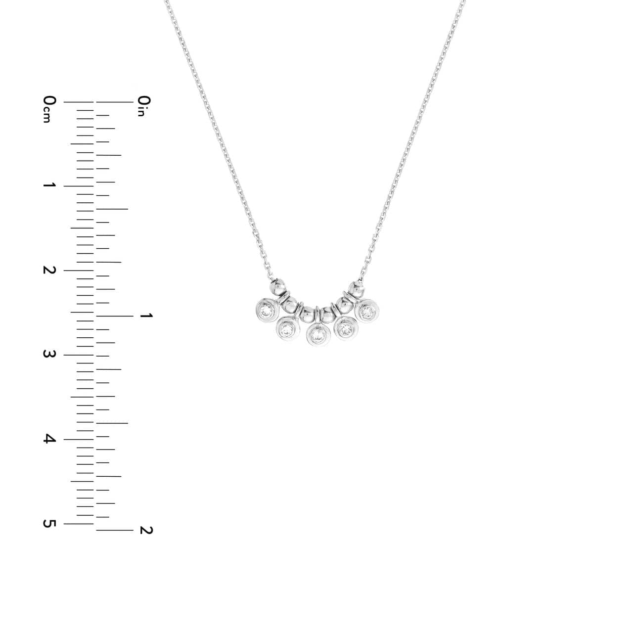 Peperclip Mini Diamond Bezel and Bead Necklace