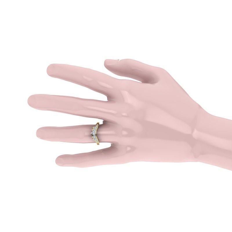 Sansa Custom Contour Diamond Wedding Ring