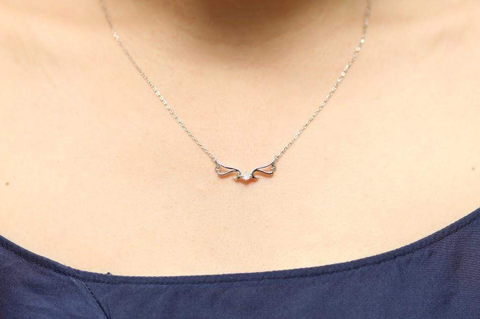 Synthetic Alexandrite Guardian Angel Necklace- June