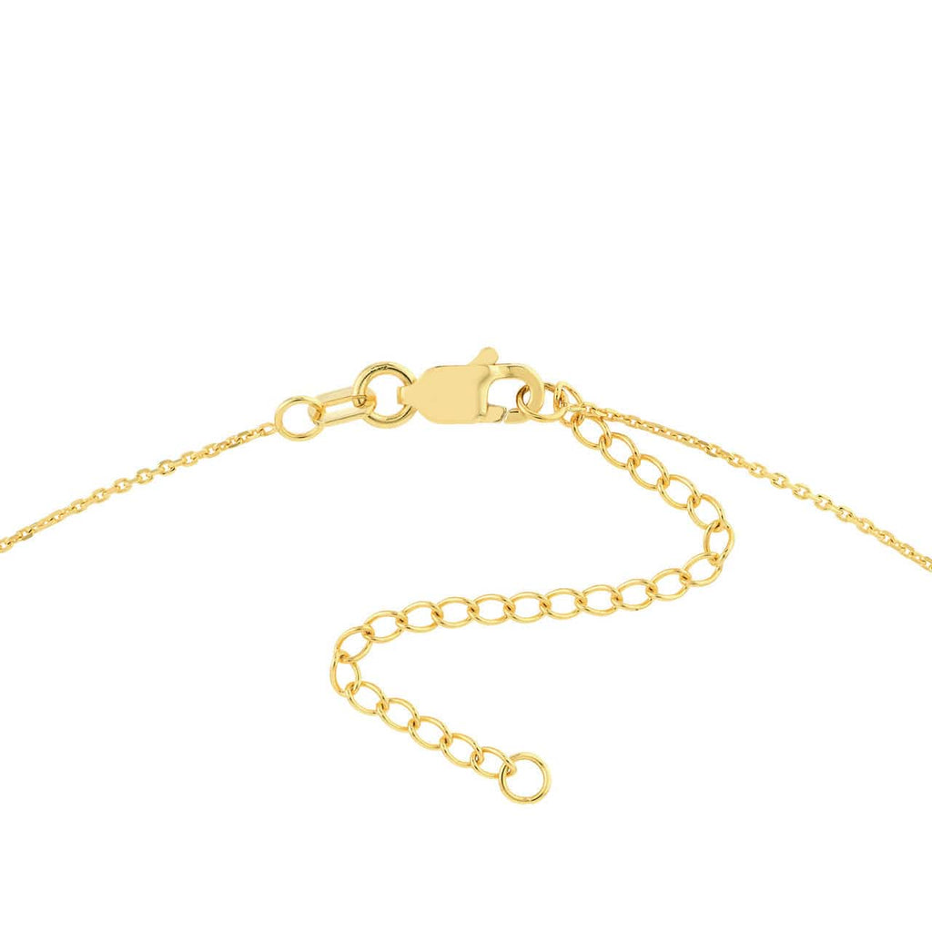 Adjustable 14K Adjustable Intertwined Two-Toned Diamond Circles Necklace