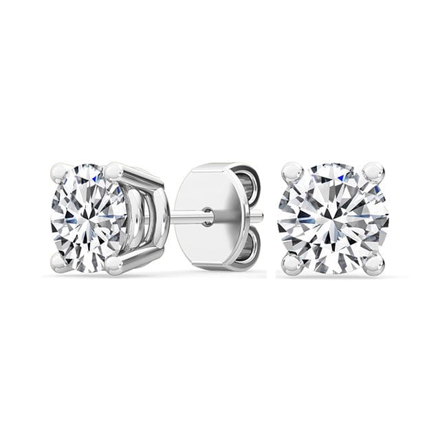 Earrings 14K Gold 1.00 Carat T.D.W Lab-Grown Diamond Stud Earrings VS Clarity F Color  Lab-Grown Diamond Stud & Earrings | Storyandhearts.com