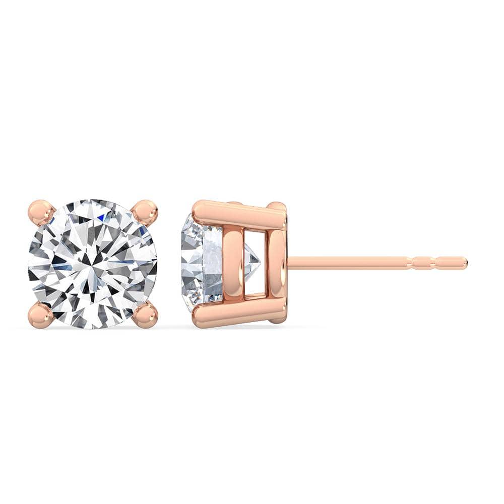 Earrings 14K Gold 1/2 Carat T.D.W Lab-Grown Diamond Stud Earrings VS Clarity F Color T.D.W Lab-Grown Diamond Stud Earrings | Storyandhearts.com