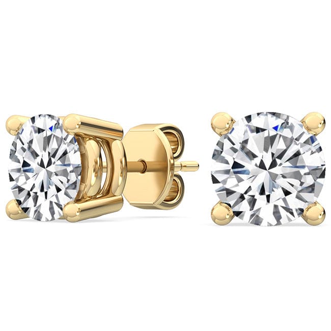 Earrings Yellow 14K Gold 1/3 Carat T.D.W Lab-Grown Diamond Stud Earrings VS Clarity F Color