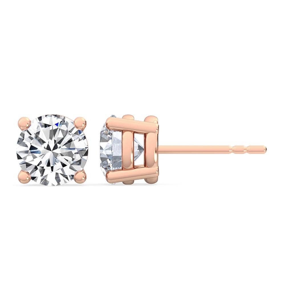 Earrings 14K Gold 1.50 Carat T.D.W Lab-Grown Diamond Stud Earrings VS Clarity F Color