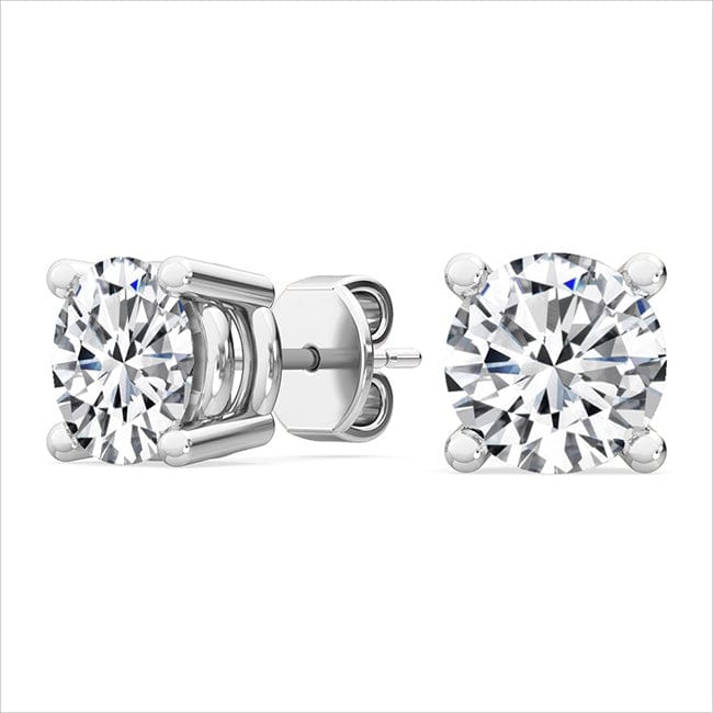 Earrings White 14K Gold 1.50 Carat T.D.W Lab-Grown Diamond Stud Earrings VS Clarity F Color