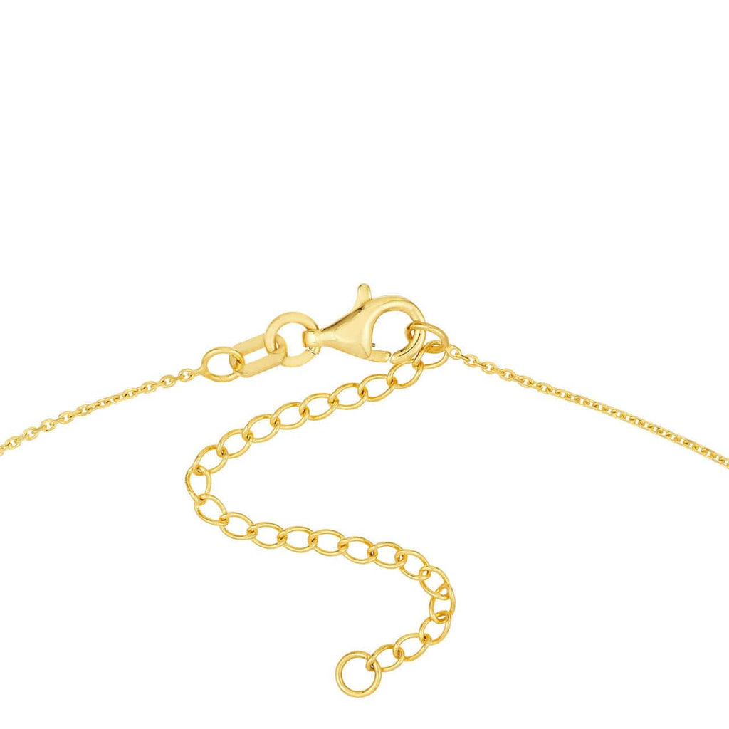 Necklace 14K YELLOW GOLD 14K Triple Cross with Diamond Necklace