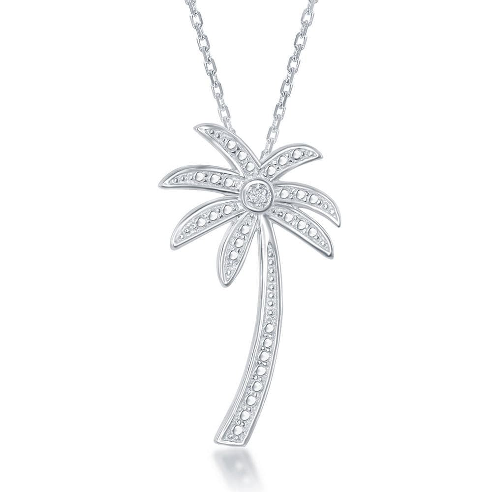 Tiffany palm tree necklace platinum sales