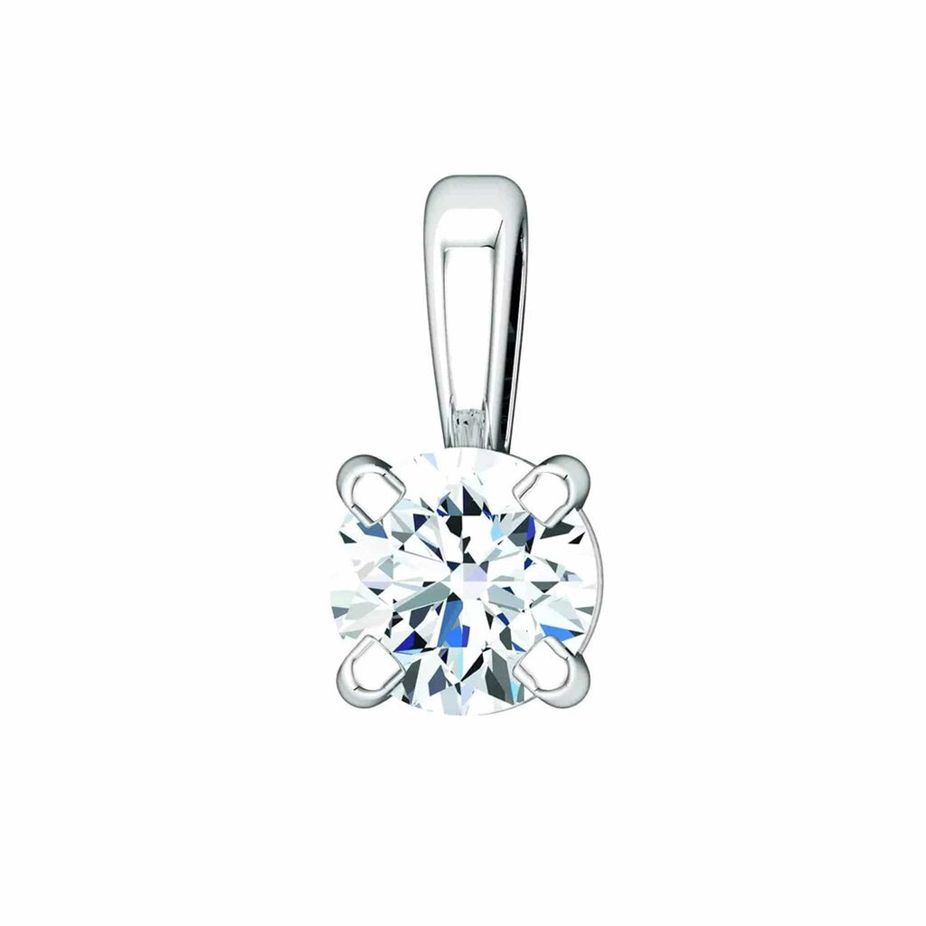 Necklace 14K White Gold / LABGROWN EF/VS Clarity (Best) Conor's 1/4 Carat Diamond Pendant with Adjustable 16-18" Necklace Shop Diamond Pendant | Diamond Necklaces | Storyandhearts.com