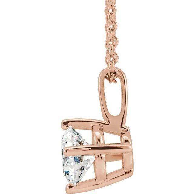 Necklace 14K White Gold / LABGROWN EF/VS Clarity (Best) Conor's 1/4 Carat Diamond Pendant with Adjustable 16-18" Necklace Shop Diamond Pendant | Diamond Necklaces | Storyandhearts.com