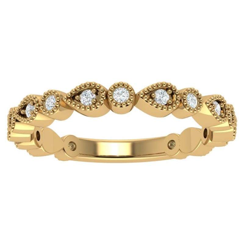 RINGS 10K YELLOW / VS Clarity / FG Color Lilyana .21 Carat Diamond Stackable Band