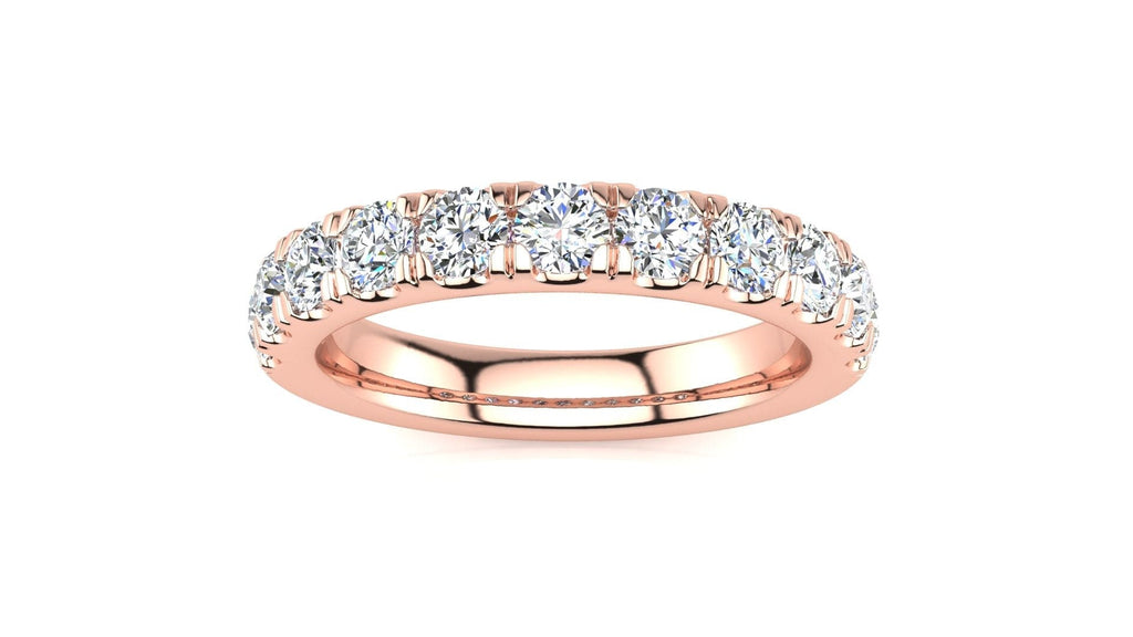 RINGS 14K ROSE / VS Clarity/FG Color Micropavé 1.00 Carat Diamond Band