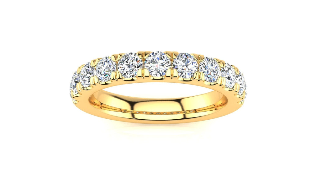 RINGS 10K YELLOW / VS Clarity/FG Color Micropavé 1.00 Carat Diamond Band