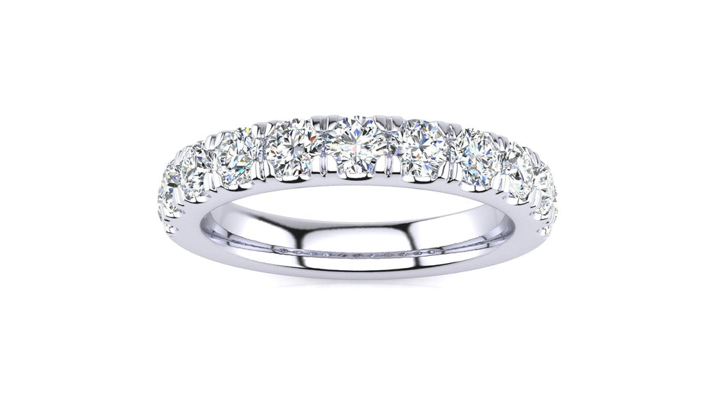 RINGS 10K WHITE / VS Clarity/FG Color Micropavé 1.00 Carat Diamond Band