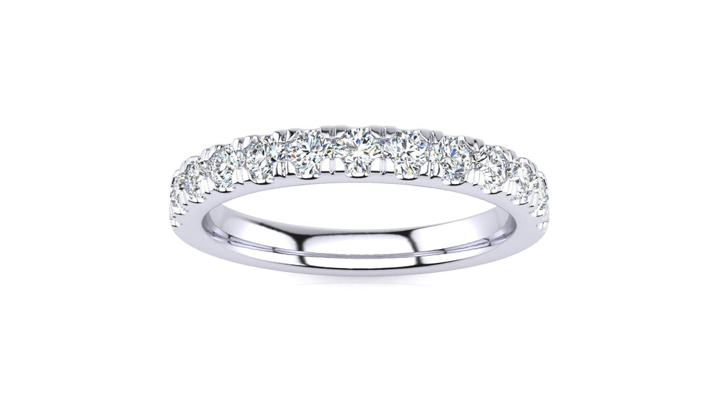 RINGS 10K WHITE / VS Clarity/FG Color Micropavé 1/2 Carat  Diamond Wedding Band Micropave Venus Ring  1/2 CT | Storyandhearts.com