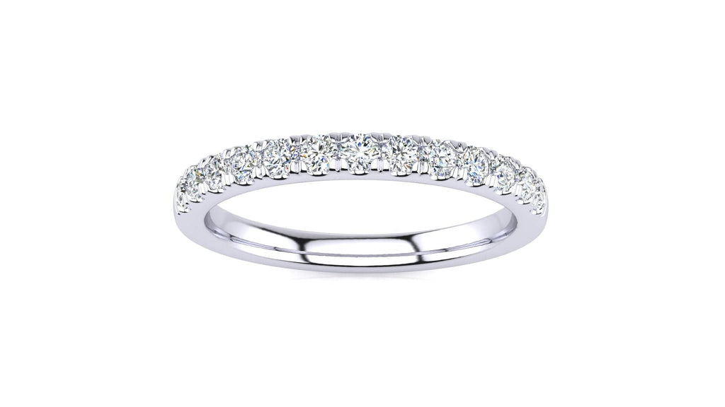 RINGS 10K WHITE / VS Clarity/FG Color Micropavé 1/3 Carat Diamond Wedding Band Micropave Venus Ring  1/3 CT | Storyandhearts.com