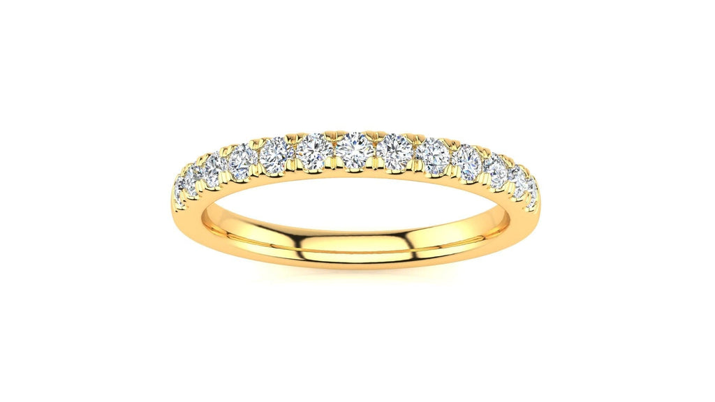 RINGS 10K YELLOW / VS Clarity/FG Color Micropavé 1/3 Carat Diamond Wedding Band Micropave Venus Ring  1/3 CT | Storyandhearts.com