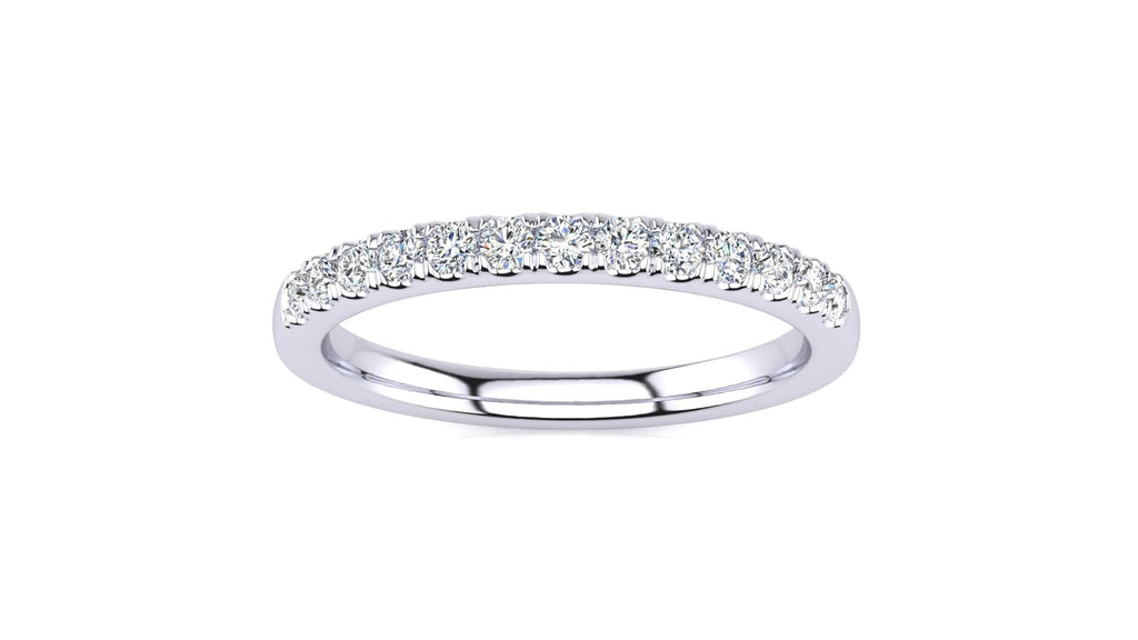 RINGS 10K WHITE / VS Clarity/FG Color Micropavé 1/4 Carat Diamond Wedding Band Micropavé Venus Ring 1/4 CT | Storyandhearts.com