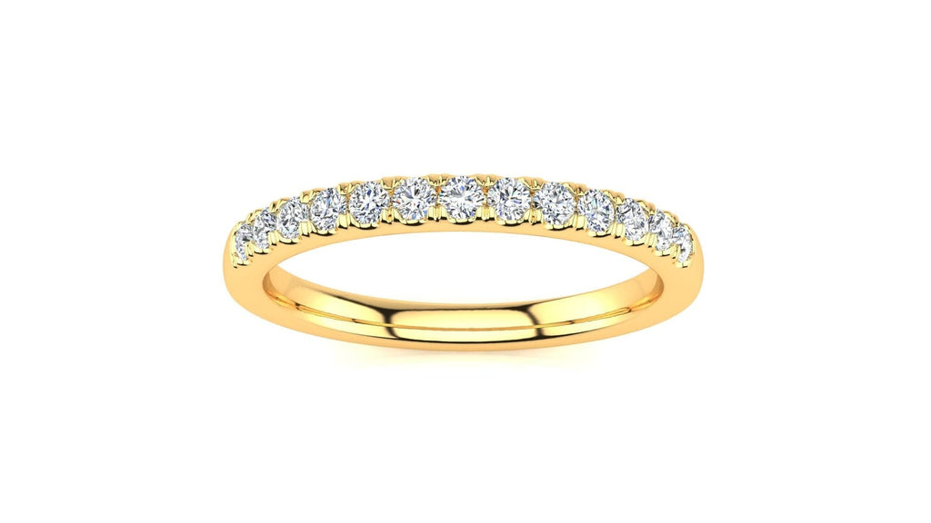 RINGS 10K YELLOW / VS Clarity/FG Color Micropavé 1/4 Carat Diamond Wedding Band Micropavé Venus Ring 1/4 CT | Storyandhearts.com