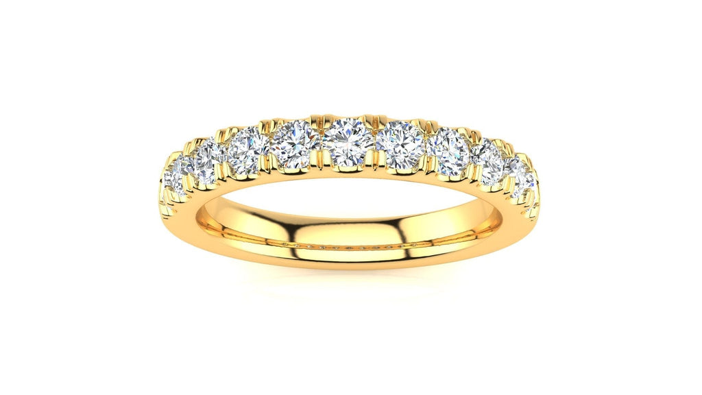 RINGS 10K YELLOW / VS Clarity/FG Color Micropavé  2/3 Carat Diamond Band