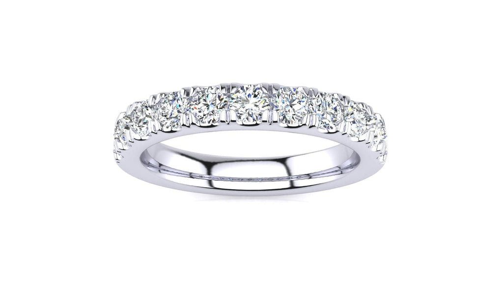 RINGS 10K WHITE / VS Clarity/FG Color Micropavé  3/4 Carat Diamond Band