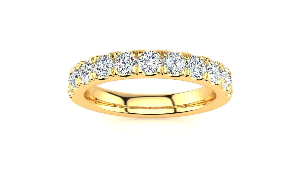 RINGS 10K YELLOW / VS Clarity/FG Color Micropavé  3/4 Carat Diamond Band
