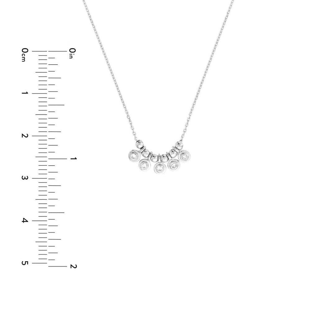 Peperclip Mini Diamond Bezel and Bead Necklace