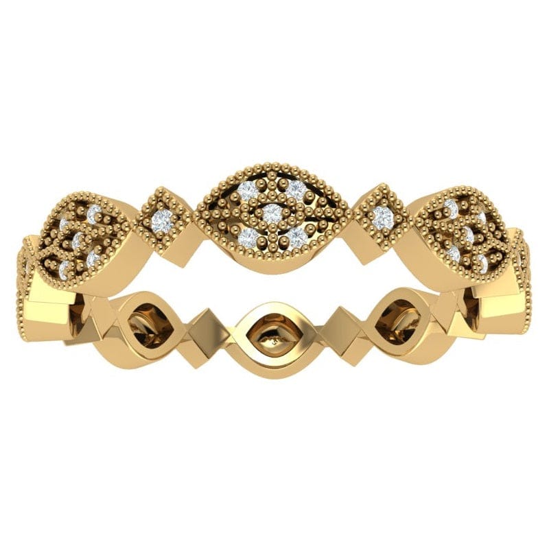 RINGS 10K YELLOW / VS Clarity / FG Color Odessa .11 Carat Diamond Stackable Band