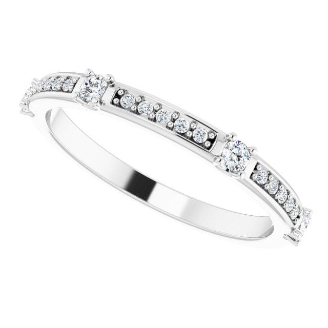 Platinum 1/4 CTW Diamond Anniversary Band  SZ 8