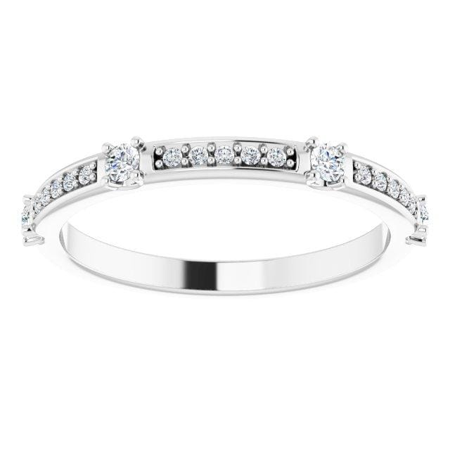 Platinum 1/4 CTW Diamond Anniversary Band  SZ 8
