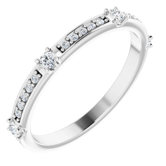 Platinum 1/4 CTW Diamond Anniversary Band  SZ 8