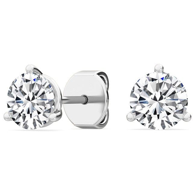 Diamond Stud Earrings 1/2 ct tw Round 14K Yellow Gold