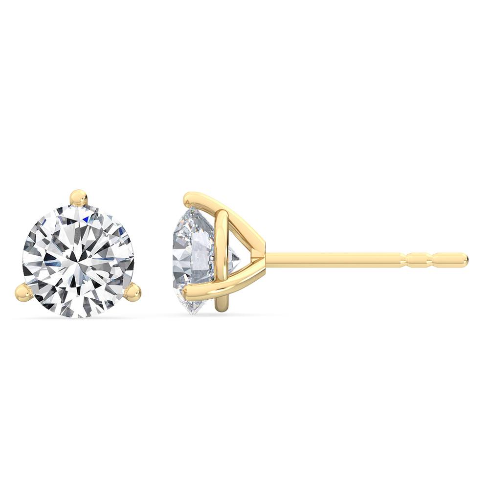 Earrings Three-Prong Martini Round Lab Created Diamond Stud Earrings (3/4 ct. tw.)