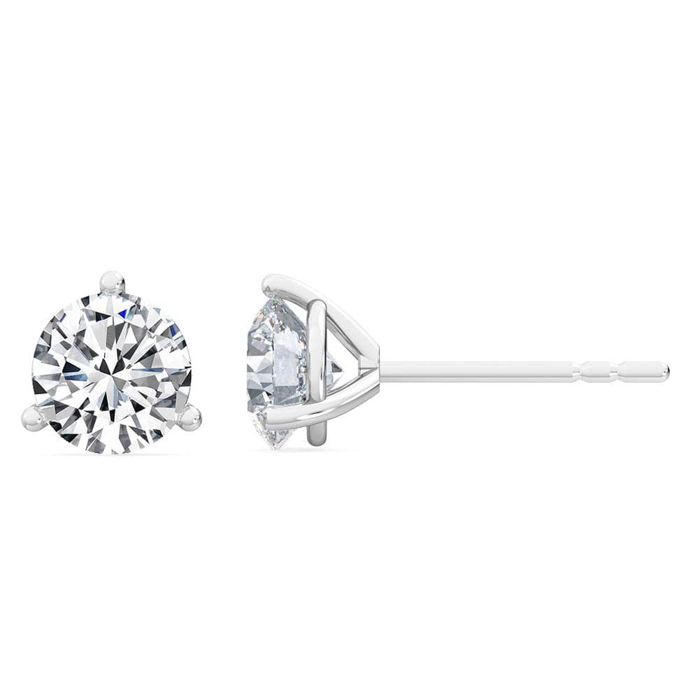 Earrings Three-Prong Martini Round Lab Created Diamond Stud Earrings (3/4 ct. tw.)