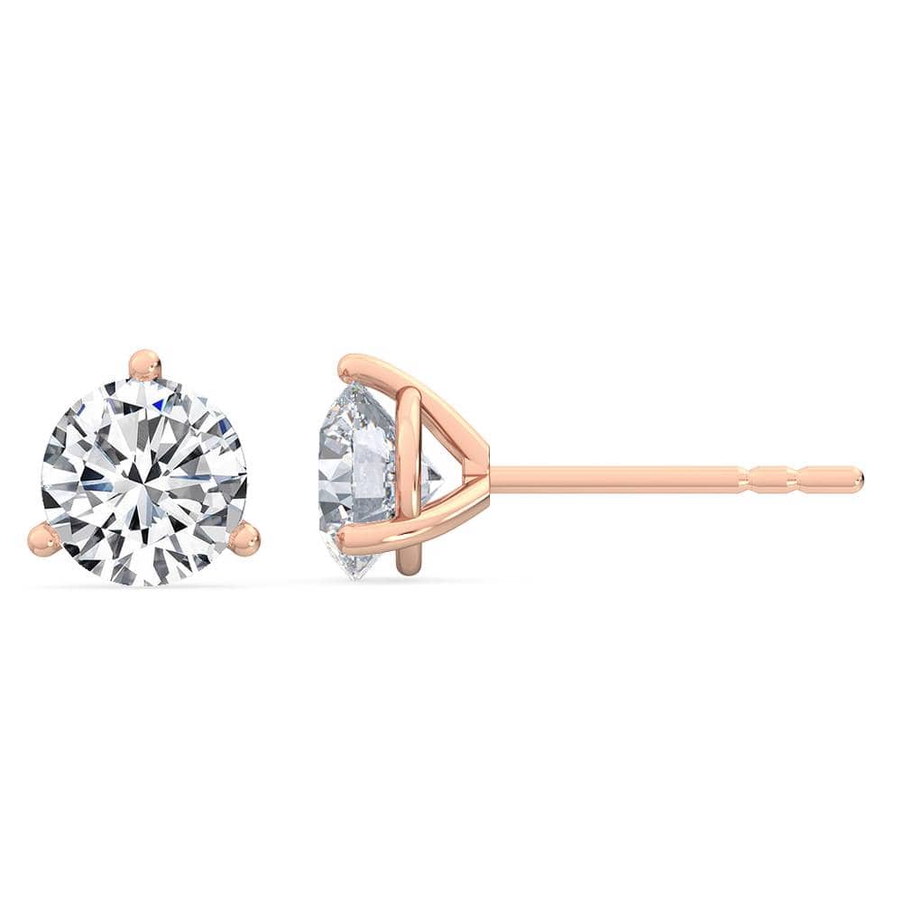 Earrings Three-Prong Martini Round Lab Created Diamond Stud Earrings (3/4 ct. tw.)